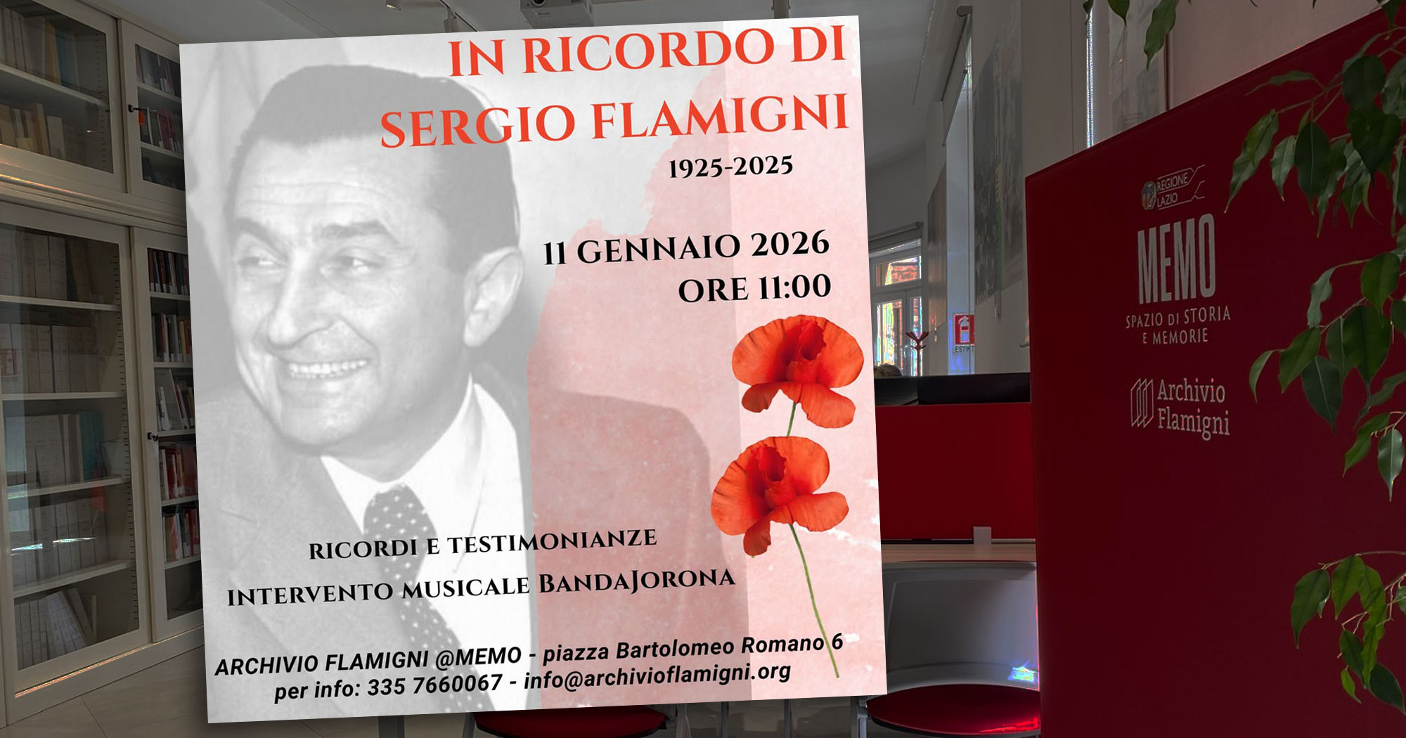 In ricordo si Sergio Flamigni. Archivio Flamigni - Roma (Garbatella)