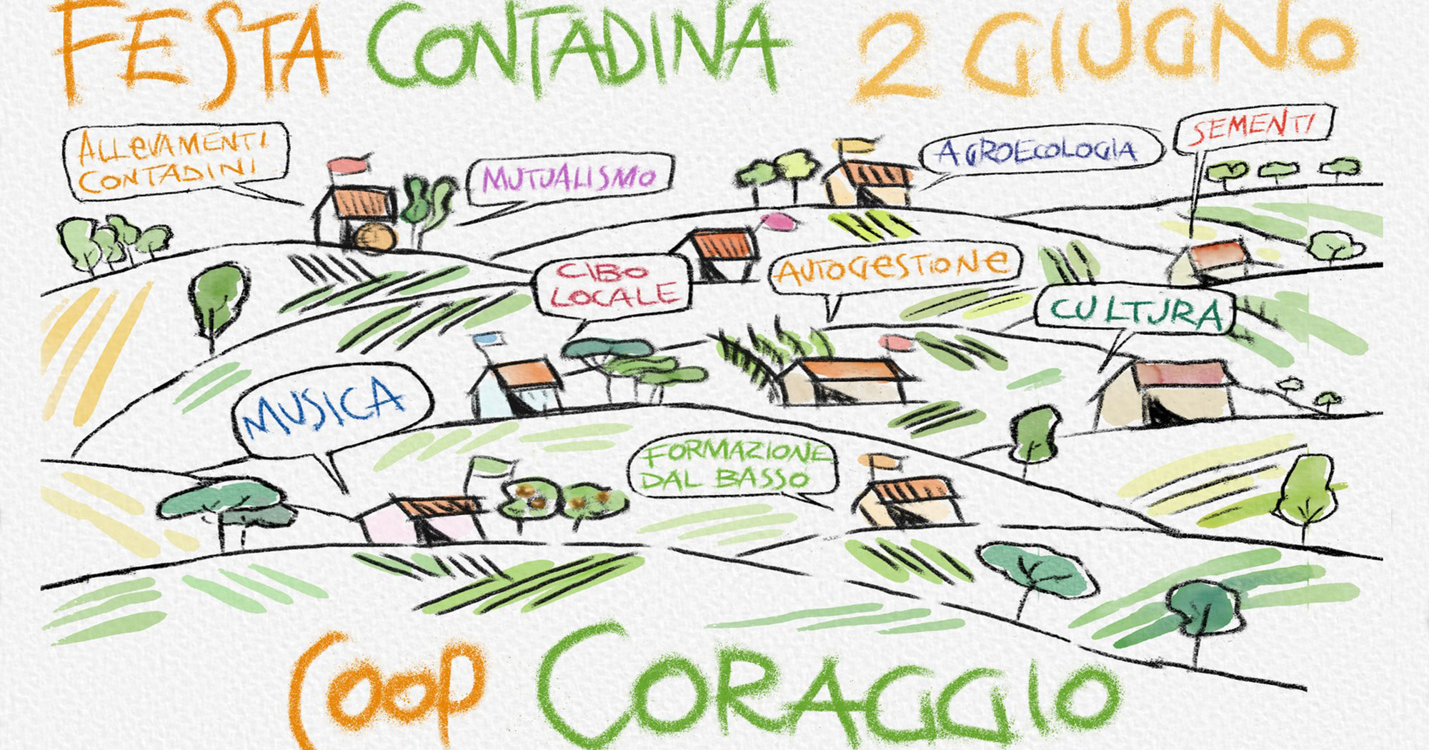 2 giugno 2026: Festa contadina dell'agripubblica. Coop Coraggio